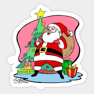 Santa's Here Sticker